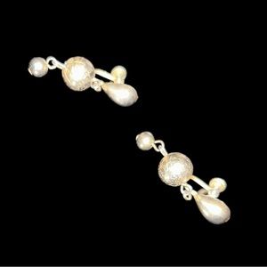 NEW Vintage Golden Brass colored Dangle Screw Earrings